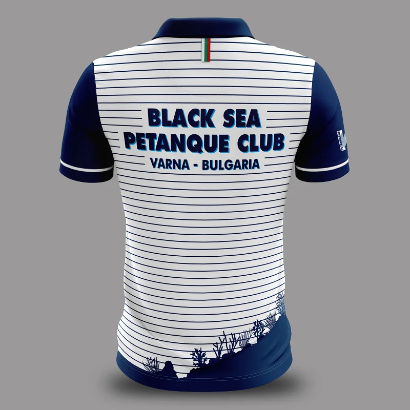 Vista trasera del Polo del Black Sea Petanque Club de Varna - Bulgaria para 2026