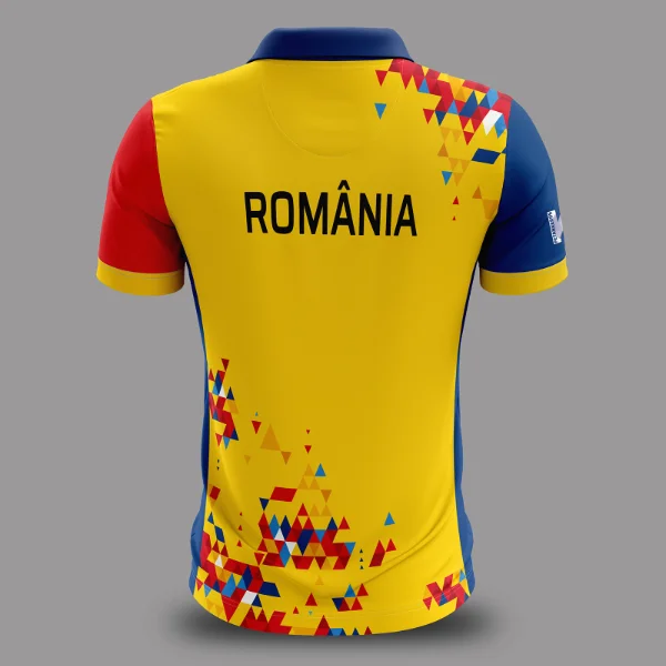 Polo oficial de la selección de Rumanía de Petanca vista trasera