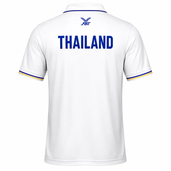Vista trasera del polo de la selección nacional de Tailandia